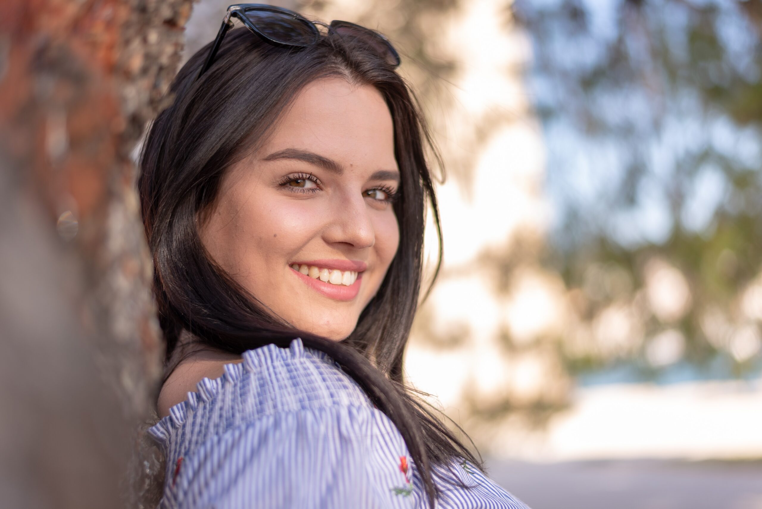 woman smiling