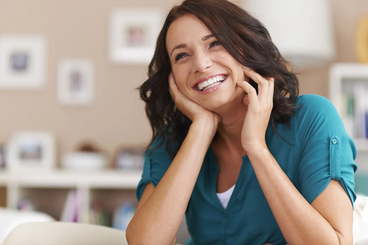 women smiling